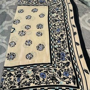 Floral Silk Scarf 42”